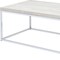Homeroots 48" Chrome And White Oak Manufactured Wood And Metal Rectangular Coffee Table 490535 - alternate 2