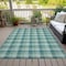 Homeroots 5' X 8' Blue And Green Plaid Washable Indoor Outdoor Area Rug 601435 - alternate 3