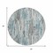 Homeroots 8' Teal Blue And Gray Round Striped Washable Indoor Outdoor Area Rug 617700 - alternate 3