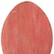 Homeroots 12" X 9" Red Reclaimed Wood Egg Shaped Wall Decor 384891 - alternate 3