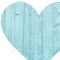 Homeroots 12" Turquoise Reclaimed Wood Heart Wall Decor 384899 - alternate 3