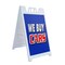 Signmission We Buy Cars, A-Frame & 2 Decals Installed, Heavy-Duty Plastic Frame SBHD-D-2436-We Buy Cars - alternate 1