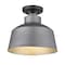Homeroots Barnes 1-Light Gray Convertible Pendant 397957 - alternate 8