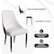 Leisuremod Allure Modern Dining Chair In Black Fabric and Oak Wood Legs, 4PK AC49WBL4 - alternate 7
