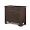 Homeroots 36in Dark Brown Solid Wood Accent Cabinet With Three Drawers 611037 - alternate 1