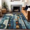 Homeroots 3' X 5' Blue Ivory And Copper Geometric Washable Indoor Outdoor Area Rug 604500 - alternate 5