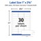 Avery Inkjet Label, 2 5/8 in Label W, 1 in Label H, 30 Labels per Sheet White 727828460 - alternate 3