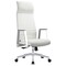 Leisuremod Aleen High-Back Office Chair in Upholstered Leather and Iron Frame with Swivel and Tilt, White AOT19WL - alternate 1