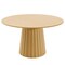 Homeroots 52" Brown Solid Wood Pedestal Base Round Top Dining Table 721011 - alternate 1