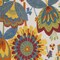 Homeroots 4' X 6' Ivory Blue Orange Red And Yellow Floral Indoor Outdoor Area Rug 546847 - alternate 5