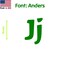 Aacc Self-Adhesive Vinyl Letter: j, Scale: 11 cm. Color: Green Font: Anders by, 4PK AACC-Anders-lj-Green-M11x4 - alternate 1
