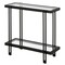 Homeroots 24" Black And Clear Glass End Table With Shelf 544201 - alternate 5