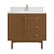 James Martin Vanities Laurent 36" Sgl Vanity, Honey Oak w/ Sgl Hole 3 CM White Zeus Silestone Top and Matching Backsplash 545-V36-HNO-1WZ - alternate 6