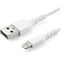 Startech.Com 3.3ft 1m USB to Lightning Cable - Apple MFi Certified - Aramid Fiber - White RUSBLTMM1M - alternate 1
