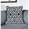 Homeroots 20" Black and White Geometric Cotton Throw Pillow 529278 - alternate 1