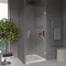 Fab Glass And Mirror Frameless Single Swing Hinge Glass Shower Door - Matte Black Finish, 3/8in Tempered Glass with S SHRO28X84MB - alternate 4