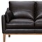 Homeroots 87" Dark Brown Leather Sofa And Toss Pillows With Brown Legs 546409 - alternate 5