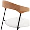 Leisuremod Lyra Collection Modern Chair in Natural Wood back and White Seat LCNW-41W - alternate 8