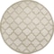 Homeroots 8' Cream Round Geometric Indoor Outdoor Area Rug 572804 - alternate 1