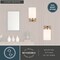 Vaxcel Park Ridge 1-Light Vanity Light Sconce, Champagne Gold, Frosted White Glass, 4.75-In. Wide W0570 - alternate 5