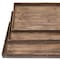Homeroots Set of Three Brown Wood Nesting Serving Trays 274825 - alternate 3