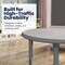 Flash Furniture Commercial Plastic Adjustable Height Classroom Activity Table-Soft Gray, 33 in RD YU-YCX-007-2-ROUND-TBL-SFTGY-GG - alternate 4