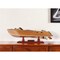 Homeroots 16" Brown Solid Wood Hand Painted Runabout Canoe Model Boat 364264 - alternate 7