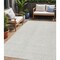 Homeroots 5' X 8' Ivory And Gray Abstract Washable Indoor Outdoor Area Rug 594942 - alternate 1