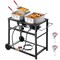 Vevor 18QTx2 Outdoor Propane Deep Fryer Commercial Cooker Cart with Wheel Two Tank DBF18QT - alternate 1