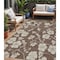 Homeroots 5' X 8' Brown And Beige Floral Washable Indoor Outdoor Area Rug 599869 - alternate 1