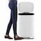 Happimess Connor Rectangular 13.2-Gallon Trash Can with Soft-Close Lid and FREE Mini Trash Can, Cotton White HPM1006C - alternate 5