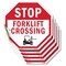 Signmission Stop Forklift Crossing, 4 inch X 4 inch, Vinyl Decal, 5PK OC-D-5PACK-4-55 - alternate 1