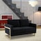 Leisuremod Lincoln Upholstered Velvet Loveseat with Gold Frame, Midnight Black LA55BL - alternate 5