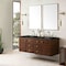 James Martin Vanities Amberly 60" Double Vanity, Mid-Century Walnut, w/ 3 CM Phantome Eclos Top 670-V60D-WLT-3PHT - alternate 6