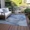 Homeroots 10' X 14' Blue Abstract Washable Non Skid Indoor Outdoor Area Rug 559801 - alternate 2