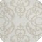 Homeroots 8' Ivory And Beige Round Damask Washable Indoor Outdoor Area Rug 614439 - alternate 5