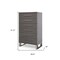 Homeroots 30" Grey Manufactured Wood + Solid Wood Stainless Steel Six Drawer Chest 491549 - alternate 4