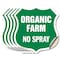 Signmission No Spray Shield Sign Organic Farm, 4 inch X 4 inch, Vinyl Decal, 5PK SHI-D-5PACK-4-406 - alternate 1