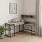 Homeroots 59" Taupe and Black L Shape Computer Desk 333395 - alternate 3