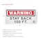 Mytee Products 8-1/2″x18″ Warning Stay Back 100 FT. Self-Adhesive Decal Laminated Sign, 2PK DECAL-W100x2 - alternate 7