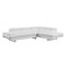 Homeroots White Leather L Shaped Two Piece Corner Sectional 366200 - alternate 2