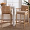 Bali & Pari Storsel Bohemian Natural Rattan and Teak Wood 2-Piece Bar Stool Set 249-2PC-13699-ZORO - alternate 3