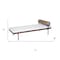 Homeroots 72in Ivory Brown And Black Tufted Cotton Wood And Metal Cushioned Bench With Pillow 489313 - alternate 3