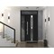 Vdomdoors Steel Door Deux 1755 Black Enamel Sidelight and Transom Window Stainless Inserts Single Modern Pain DEUX1755EXD-BLK-W36+14 x H80+16-Left-hand Inswing - alternate 3