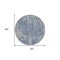 Homeroots 8' Blue Gray And Silver Round Abstract Washable Indoor Outdoor Area Rug 588006 - alternate 5