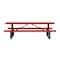 Leisure Craft Rectangle Portable Picnic Table, Red, 8 ft L T8XPP-RED - alternate 5