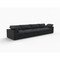 Homeroots Black Linen Blend Modular Rectangular Four Piece Corner Sectional 714580 - alternate 4