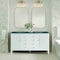James Martin Vanities Myrrin 60'' D Vanity, Bright White w/ Parisien Bleu Silestone Top w/FreePower Wireless Charger 485-V60D-BW-FPBL - alternate 6