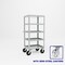 Pucel Five Shelf Extra Heavy Duty Stock Cart, 24 in W x 68 in H x 30 in D, Red H-2430-S - alternate 1
