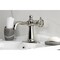 Kingston Brass One-Handle Single-Hole Bathroom Faucet with Knurled Handle and Push Pop-Up Drain, Polished Nickel KSD3546RKZ - alternate 4